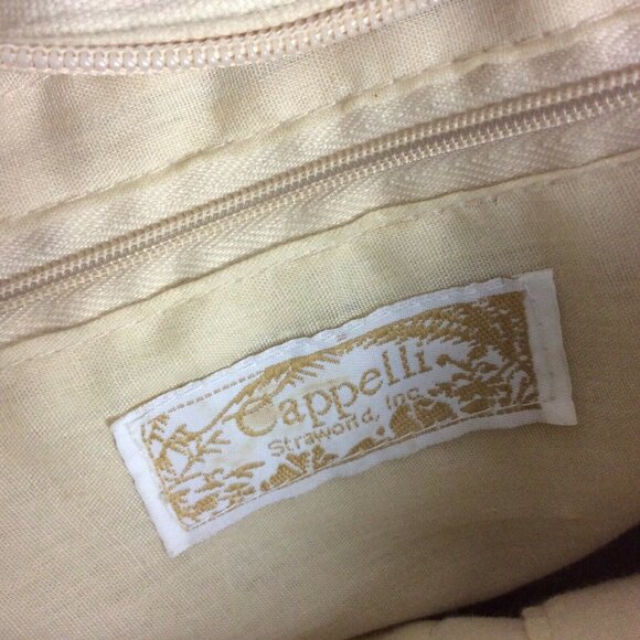 Cappelli Straworld Straw Tote Handbag With Beaded Design & Shell Accents - Picture 7 of 10